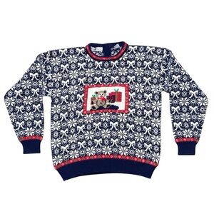 80’s Vintage Christmas Sweater Teddy Bear Northern Isles M Medium L Large